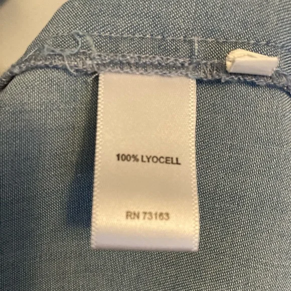 EUC Denim Shirt Dress with Tie - Picture 6 of 10